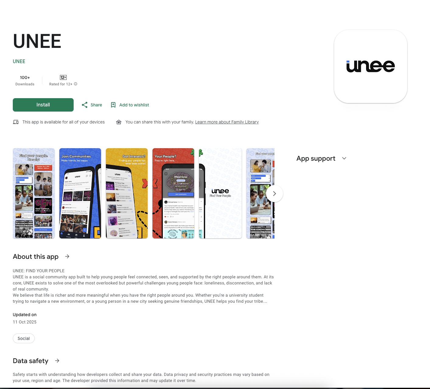 Unee App showcase